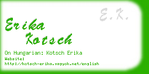 erika kotsch business card